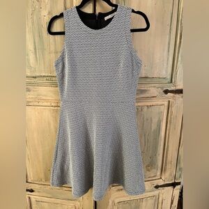 LOFT Black and White Patterned Mini Dress size 4